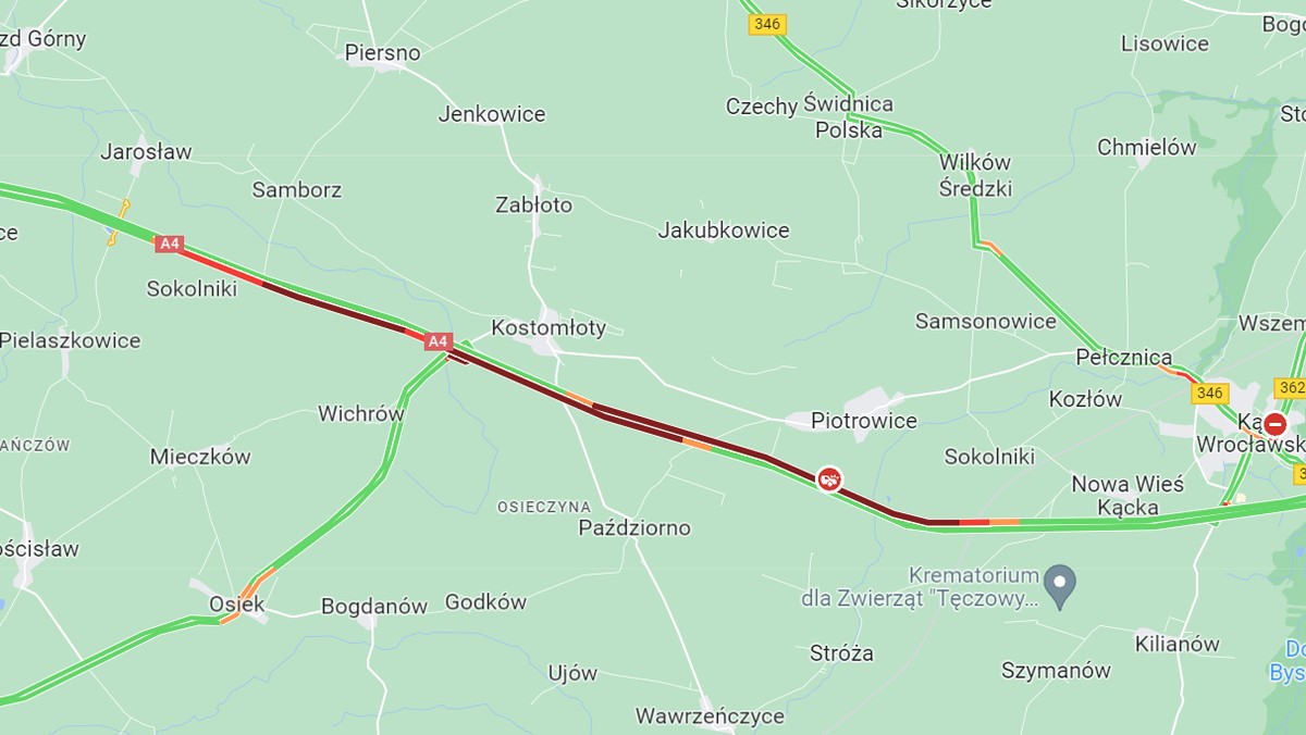 Karambol na autostradzie A4. Zderzyło się pięć ciężarówek