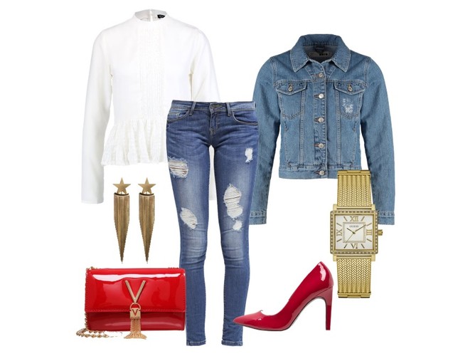 STYLIZACJE z dżinsową kurtką