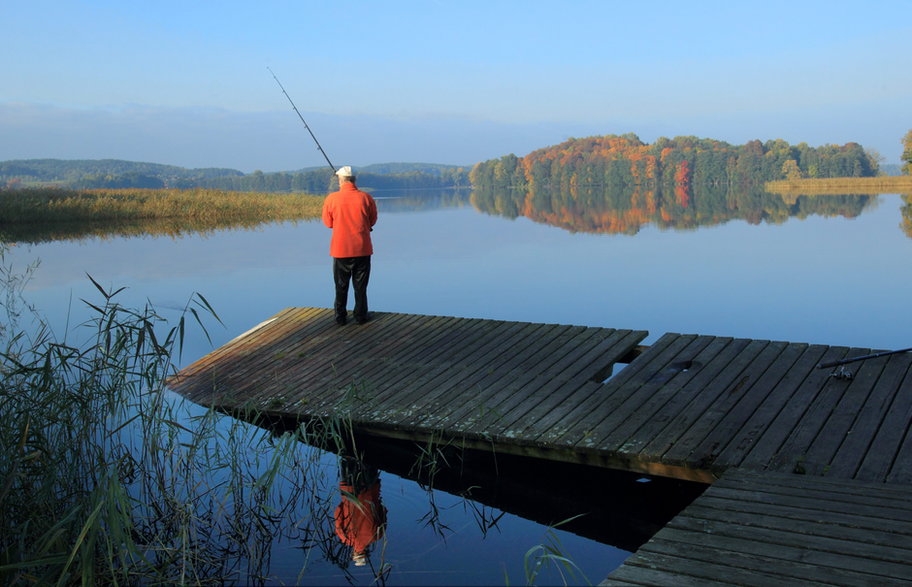 Jezioro Wulpińskie na Pojezierzu Olsztyńskim
