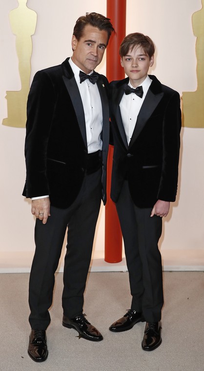 Colin Farrell con su hijo