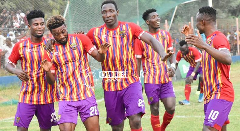 Hearts of Oak struck twice in 4 minutes through substitute Benard Arthur and Kofi Kordzi