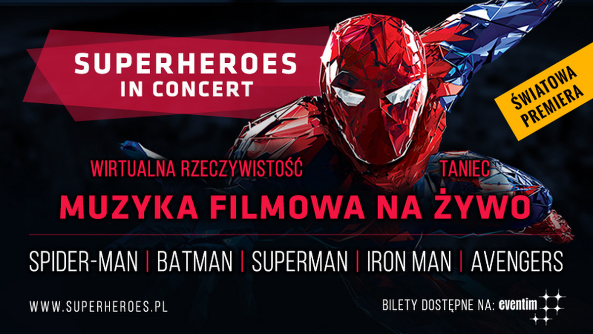 "Superheroes in concert" to w pierwszej kolejności koncert z muzyką filmową na żywo. Nigdy jeszcze nie zdarzyło się, aby muzyka z filmów o takich superbohaterach jak Iron Man, Spider-Man, Superman, Batman, Captain America czy Avengers była prezentowana podczas jednego koncertu. W sobotę, 22 kwietnia we Wrocławiu, tydzień później w Krakowie oraz 14 października w Gdańsku zabrzmią kompozycje autorstwa takich muzycznych geniuszy jak: Hans Zimmer, Alan Silvestri, James Horner, Ramin Djawadi czy Brian Tyler.