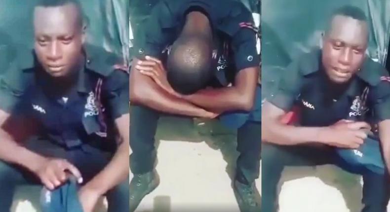 Civilians film and mock drunk Ghanaian police officer who can’t walk (video)