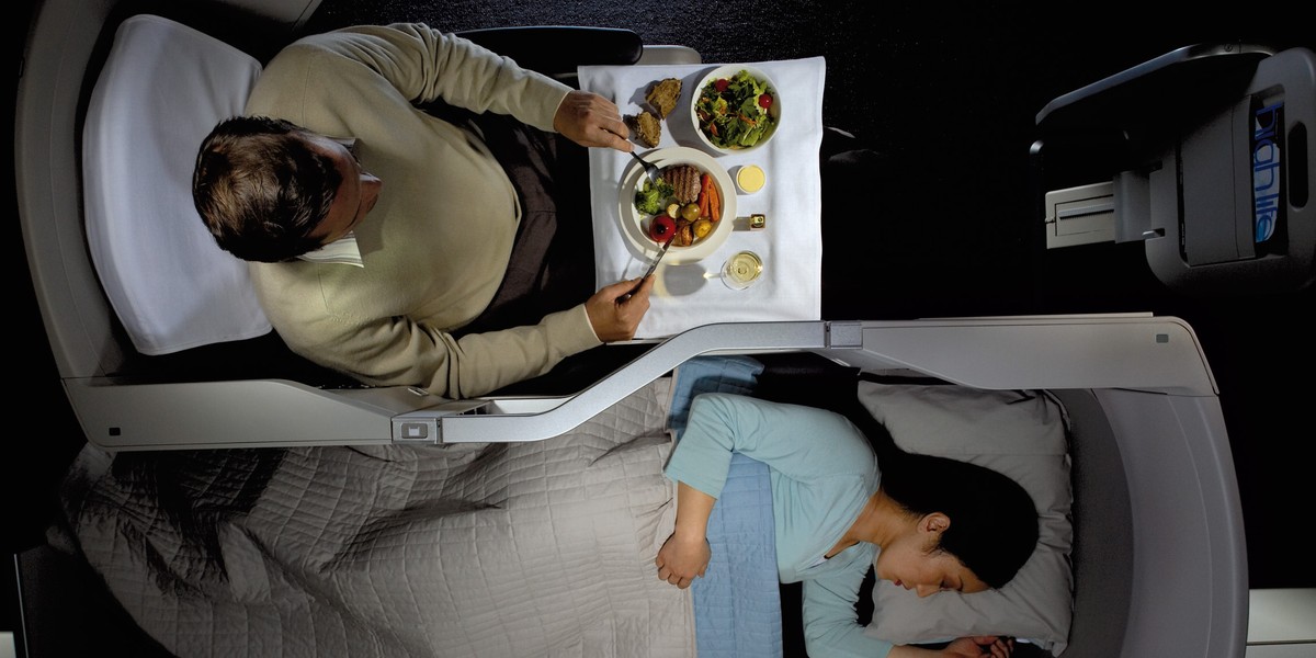 Kabiny z łóżkami w klasie biznes Club World British Airways Podróże