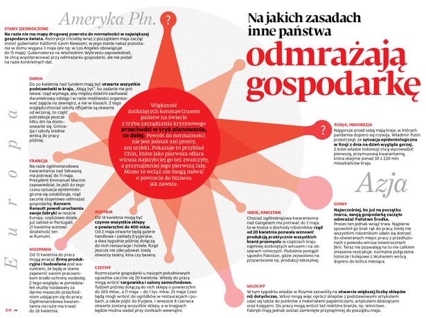 Na jakich zasadach inne państwa odmrażają gospodarkę