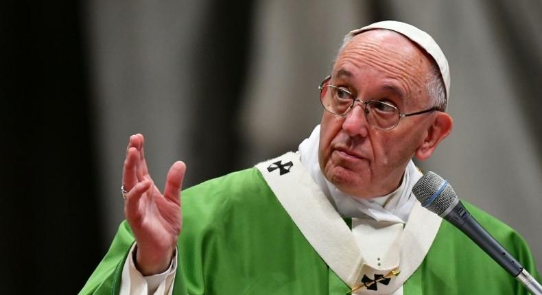 Pope Francis leads a mass for the Jubilee of Inmates at St Peter's basilica in the Vatican, on November 6, 2016