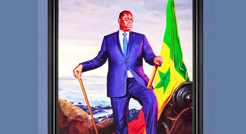 Macky Sall, par Kehinde Wiley Photo Tanguy Beurdeley  Courtesy of Galerie Templon