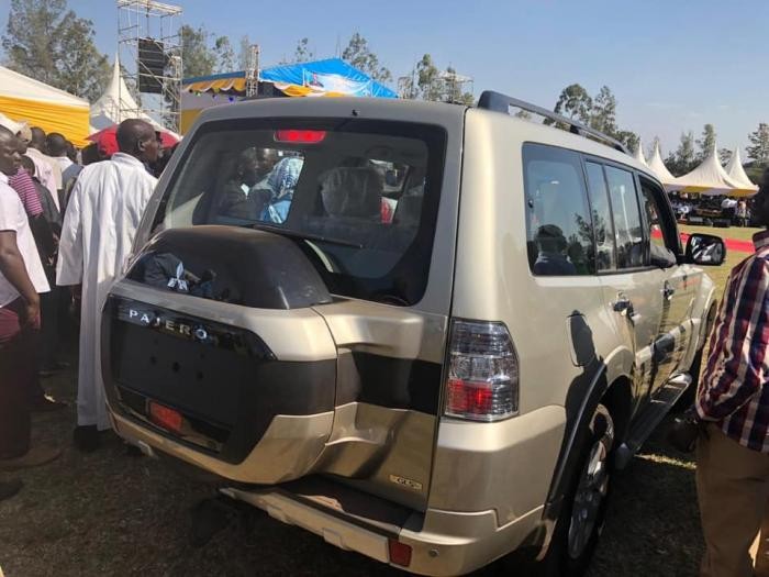 The Mitsubishi Pajero that DP William Ruto presented to Archbishop Anyolo