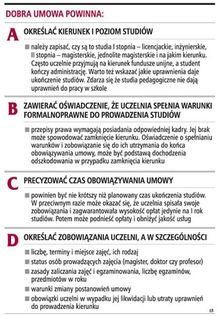 Umowę z uczelnią można zaskarżyć do sądu