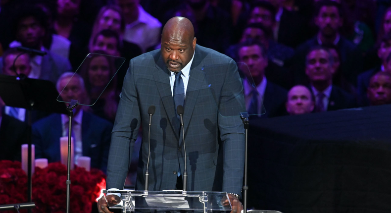 Shaq at Kobe Bryant memorial