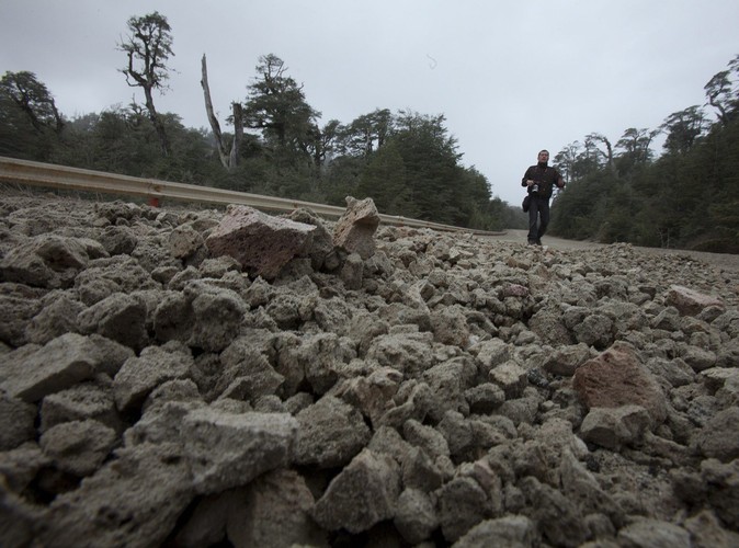 Obrazek z Puyehue po erupcji wulkanu