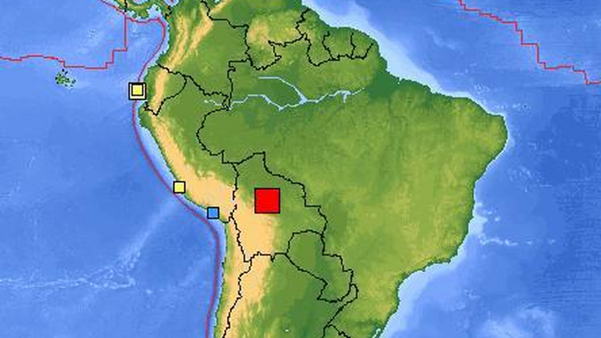 Trzęsienie ziemi o sile 6,2 w skali Richtera nawiedziło środkową część Boliwii - podała Służba Geologiczna Stanów Zjednoczonych (USGS).