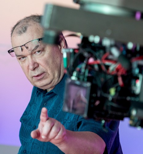 Reżyser Lech Majewski na planie swojego nowego filmu 'Dolina Bogów' w Muzeum Śląskim w Katowicach