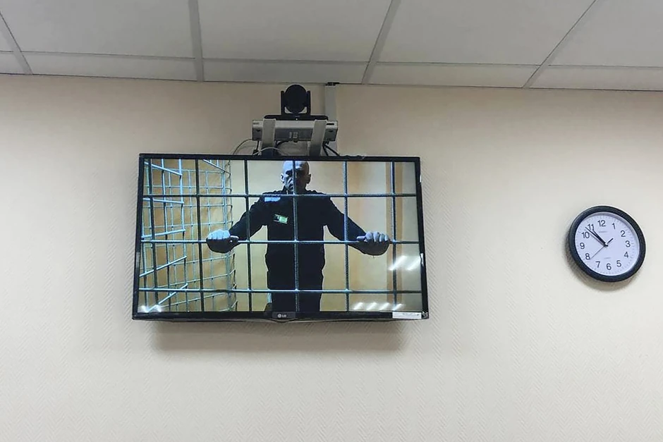 Aleksej Navaljni na video linku iz zatvora početkom juna