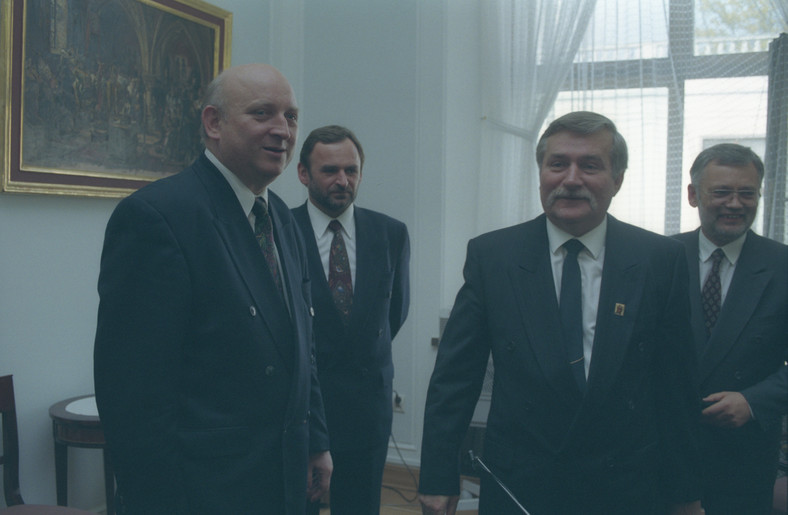 Józef Oleksy i Lech Wałęsa - 1993 r.