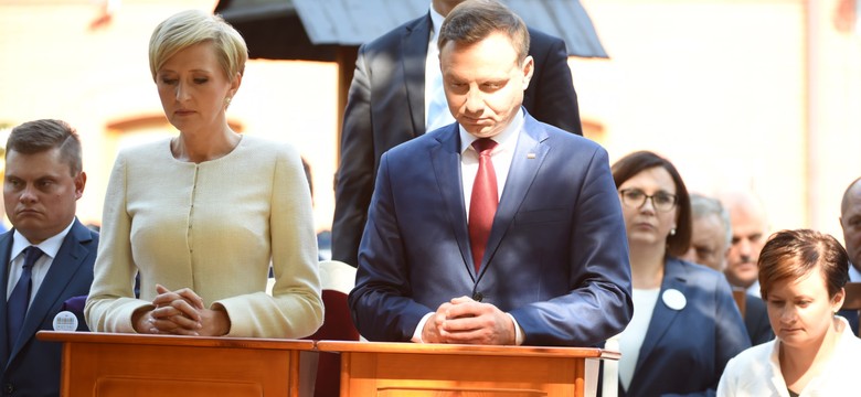 Prezydenckie Dożynki: Andrzej Duda wraz z małżonką modlili się za rolnictwo