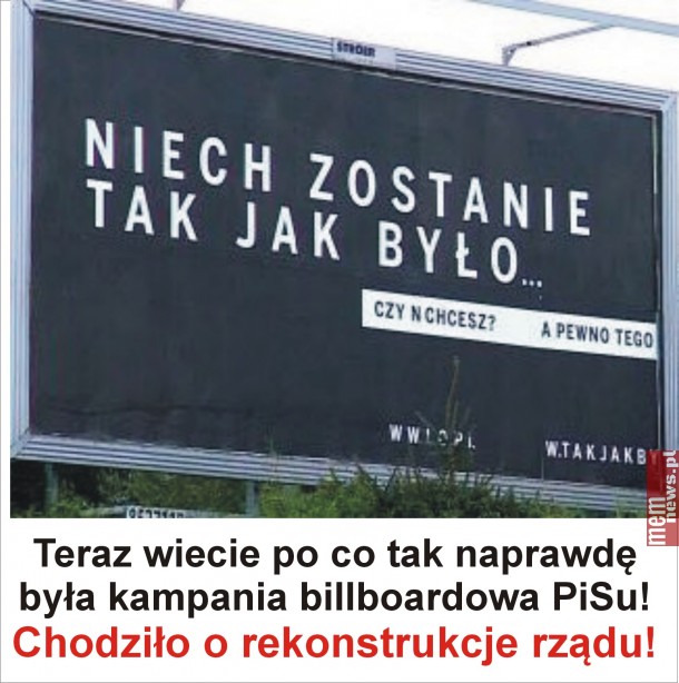 Memy rekonstrukcja rządu