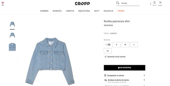 Kurtka jeansowa Cropp