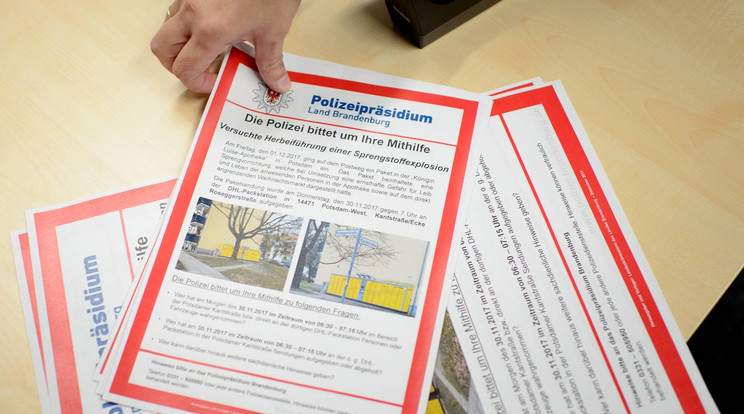 A német rendőrség segítségkérő körözési plakátjai / Fotó: AFP