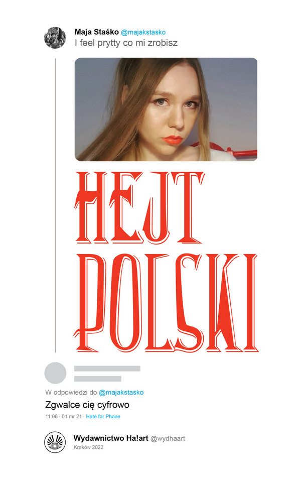 Okładka książki Mai Staśko "Hejt polski"