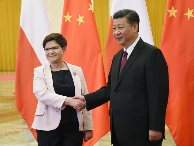 Beata Szydło i premier Chin Xi Jinping