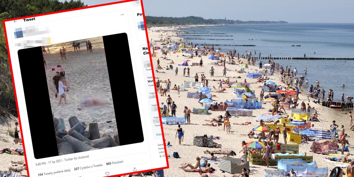 Gorszące sceny na plaży w Mielnie