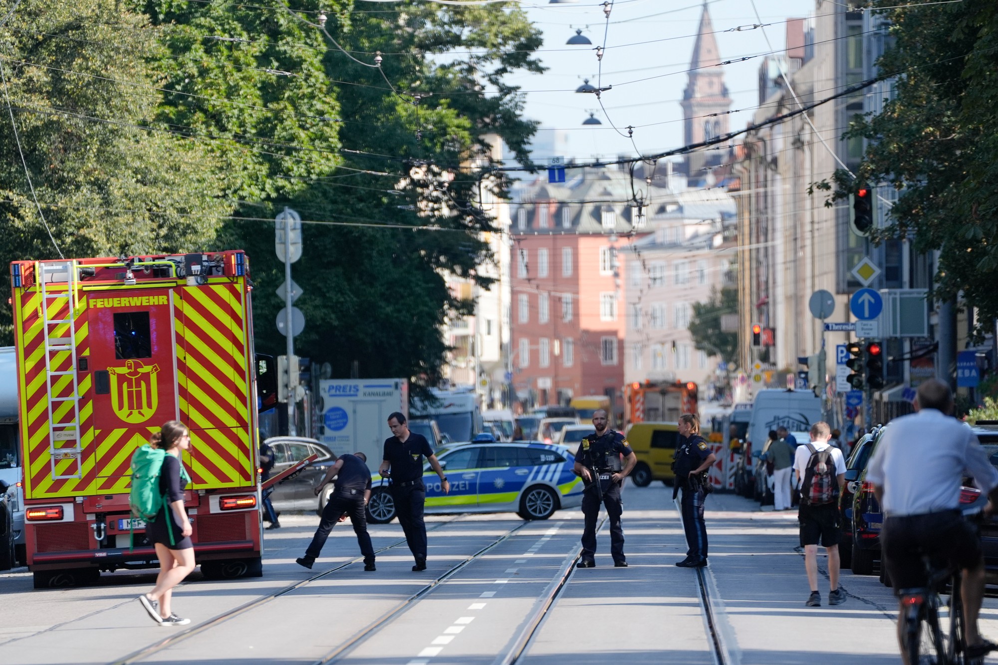 Policajný zásah po streľbe v Mníchove.