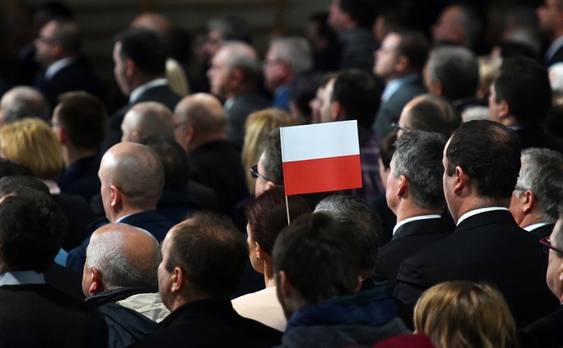 Kongres Wsi Polskiej. Jarosław Kaczyński przemawia