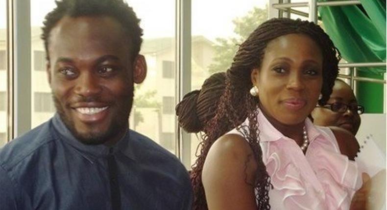 Michael Essien and wife, Akosua Puni Essien 