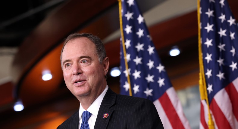 Rep. Adam Schiff (D-CA) speaks at a news conference on September 21, 2021.
