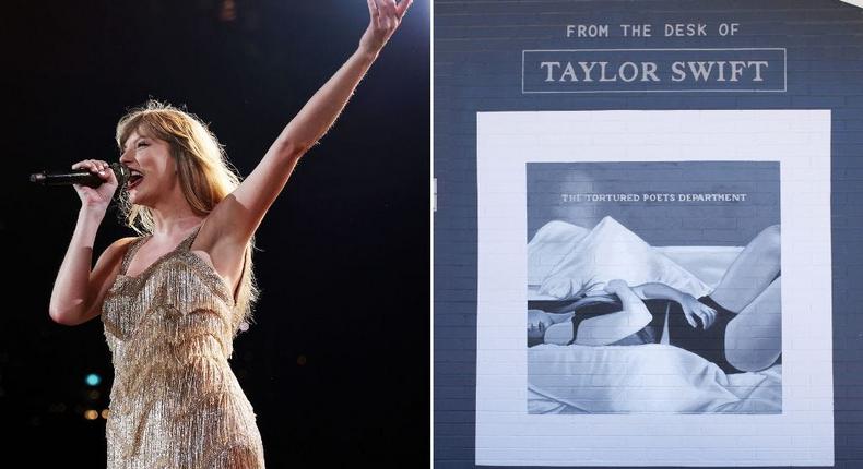 Taylor Swift released her eleventh studio album, The Tortured Poets Department on April 19, 2024.Don Arnold/TAS24 via Getty Images; Jason Kempin via Getty Images