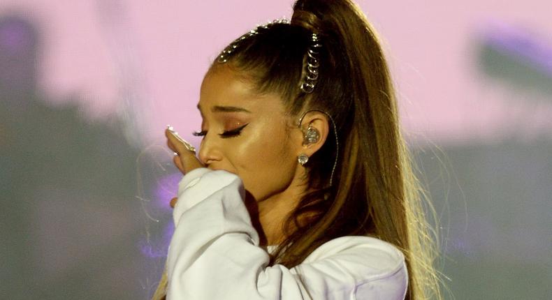 Ariana Grande at One Love Manchester.