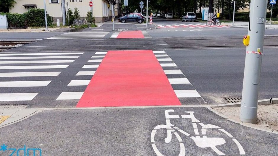 Przejazd rowerowy na ul. Grunwaldzkiej w Poznaniu fot. ZDM Poznań