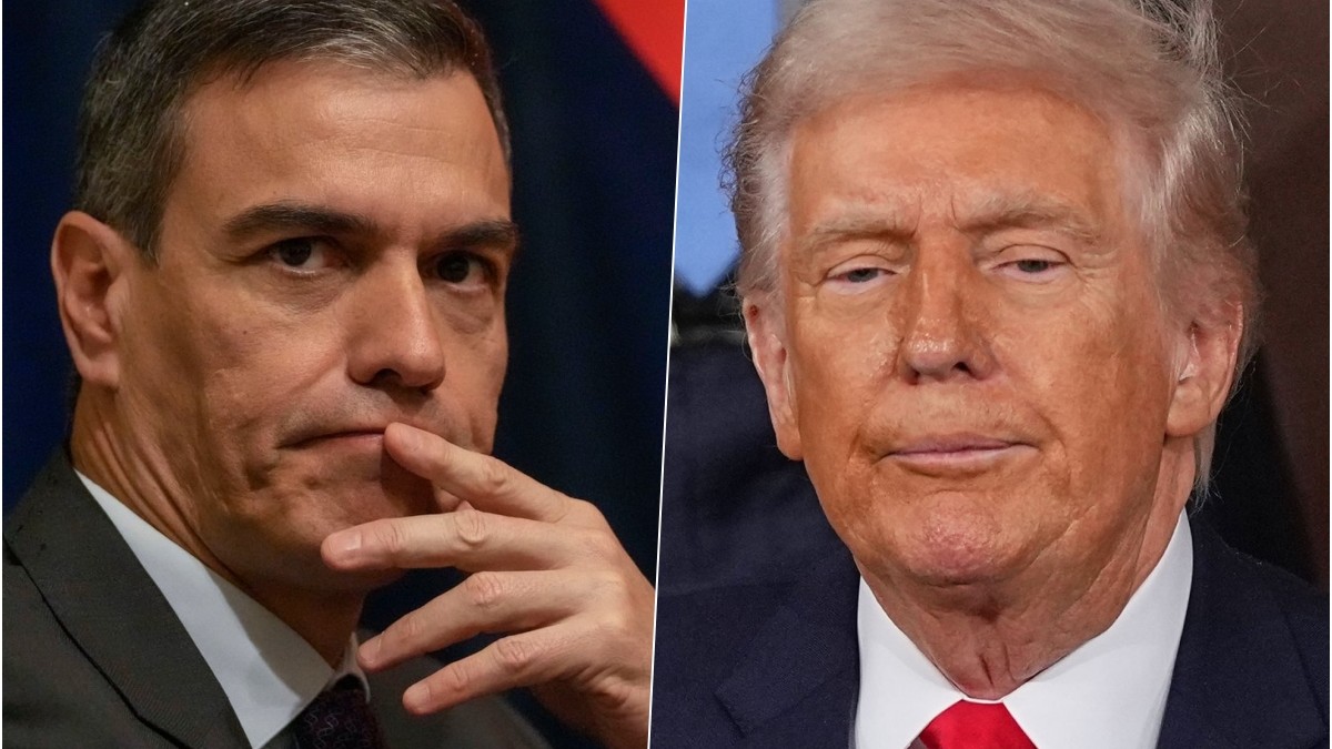 Pedro Sánchez a Donald Trump. 