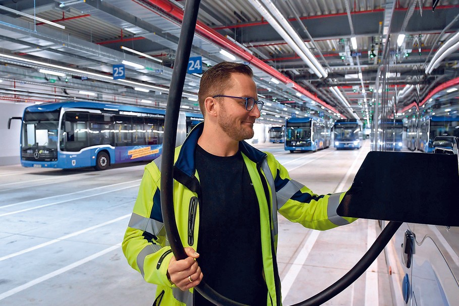 W zajezdni w Monachium system odzysku ciepła z ładowarek do e-autobusów zaprojektowała polska firma Makroterm.