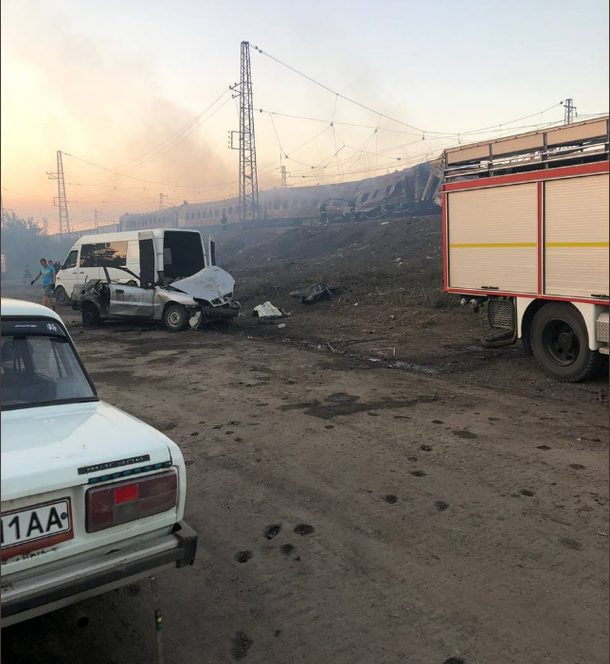 Atak na stację kolejową w Dzień Niepodległości Ukrainy