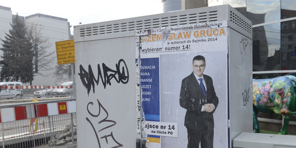 Plakaty wyborcze we Wrocławiu