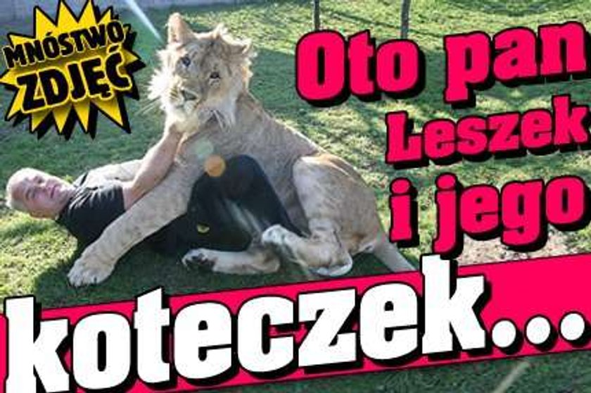 Oto pan Leszek i jego koteczek...