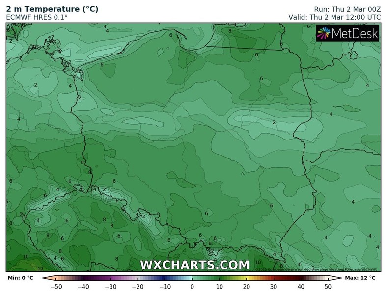 Przed nami dość ciepły dzień. Będzie nawet 8 st. C