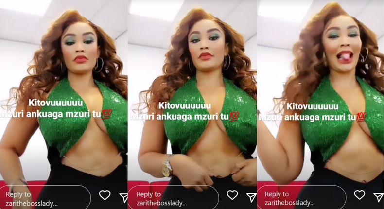 Zari shows off toned two-pack stomach abs/Instagram