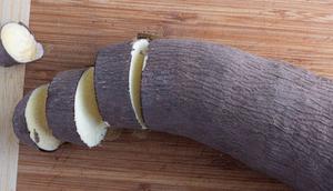 Sliced African yam