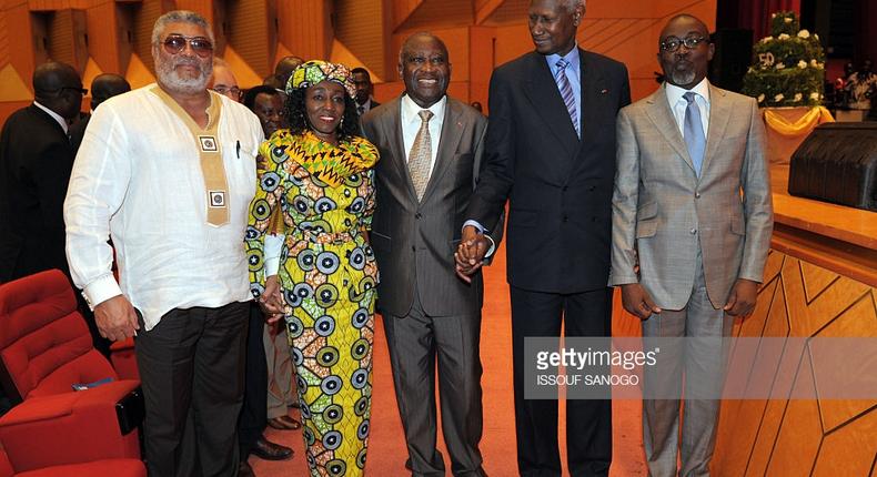 Rawlings with Laurent Gbagbo