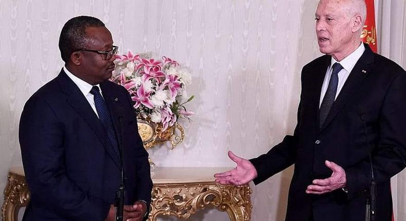Kaïs Saïed, président tunisien et Um; le président de la CEDEAO Umaro Sissoco Embaló