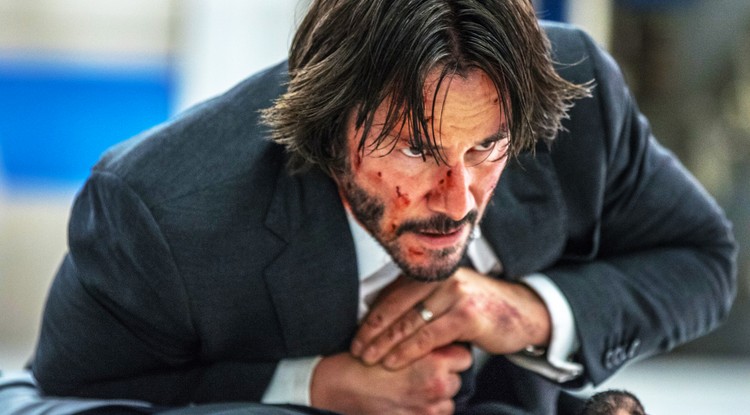 Keanu Reeves John Wick szerepében.