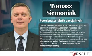 Kim jest Tomasz Siemoniak, nowy koordynator służb specjalnych?