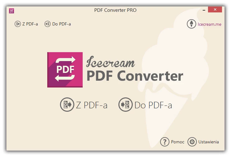 Główne okno programu do tworzenia i konwersji plików PDF - IceCream PDF Converter Pro