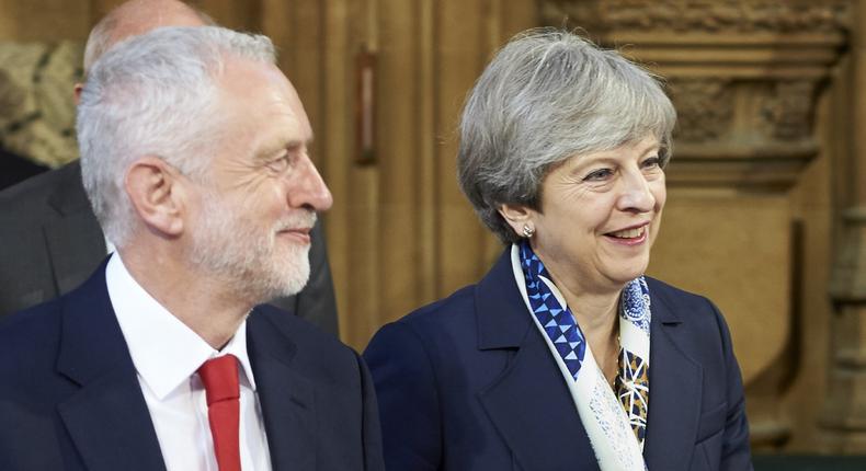 Jeremy Corbyn and Theresa May, Brexit