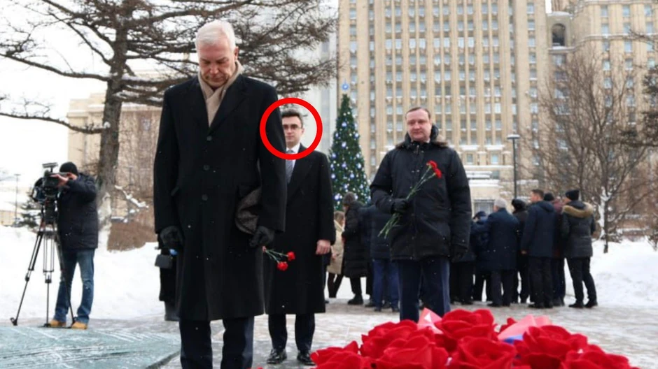 Evgenij Ljukšin - obeležen crvenim krugom - na slici sa zamenikom ruskog ministra spoljnih poslova | Foto: Telegram