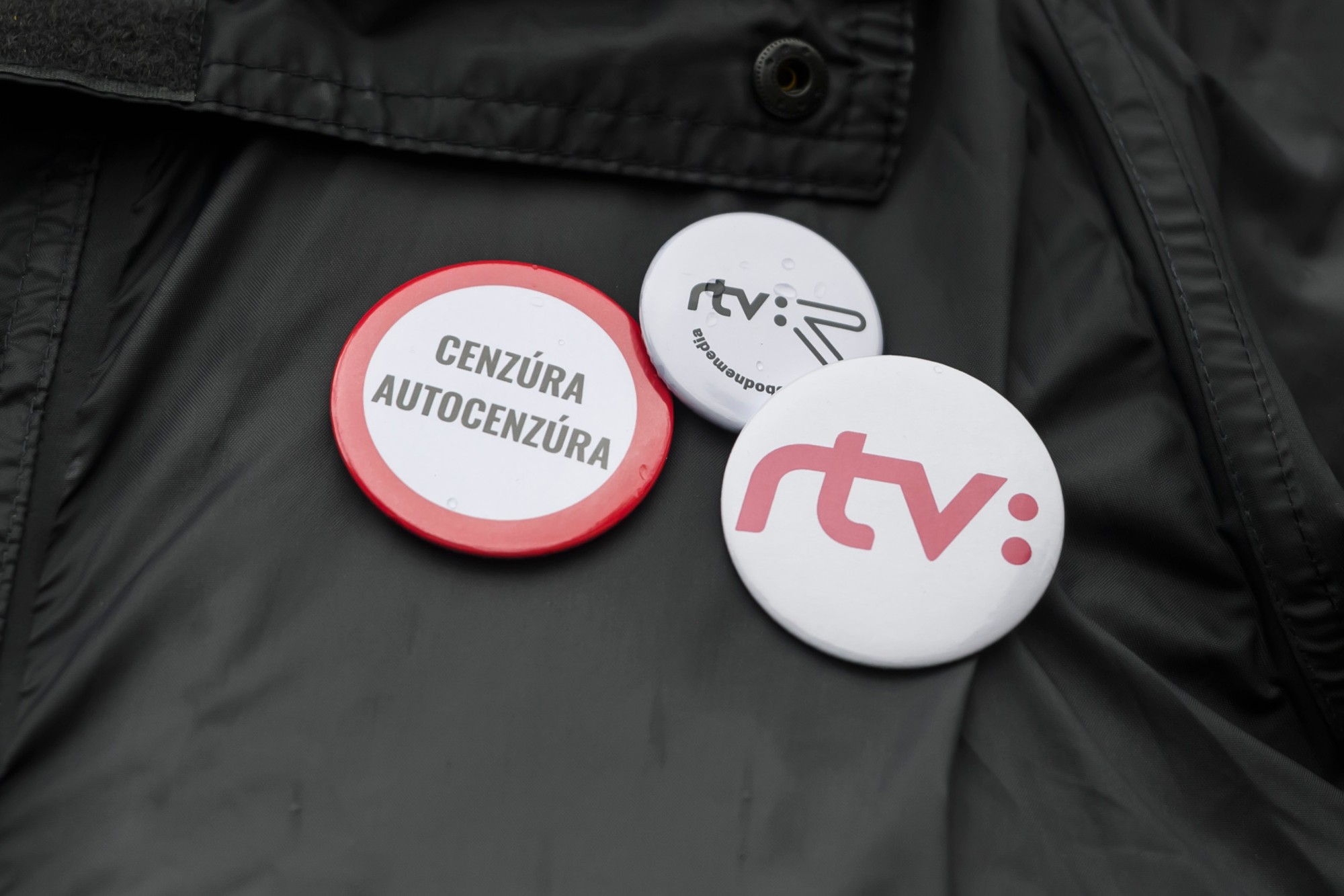 Prvý výstražný štrajk zamestnancov a spolupracovníkov RTVS v Bratislave 10. júna 2024.