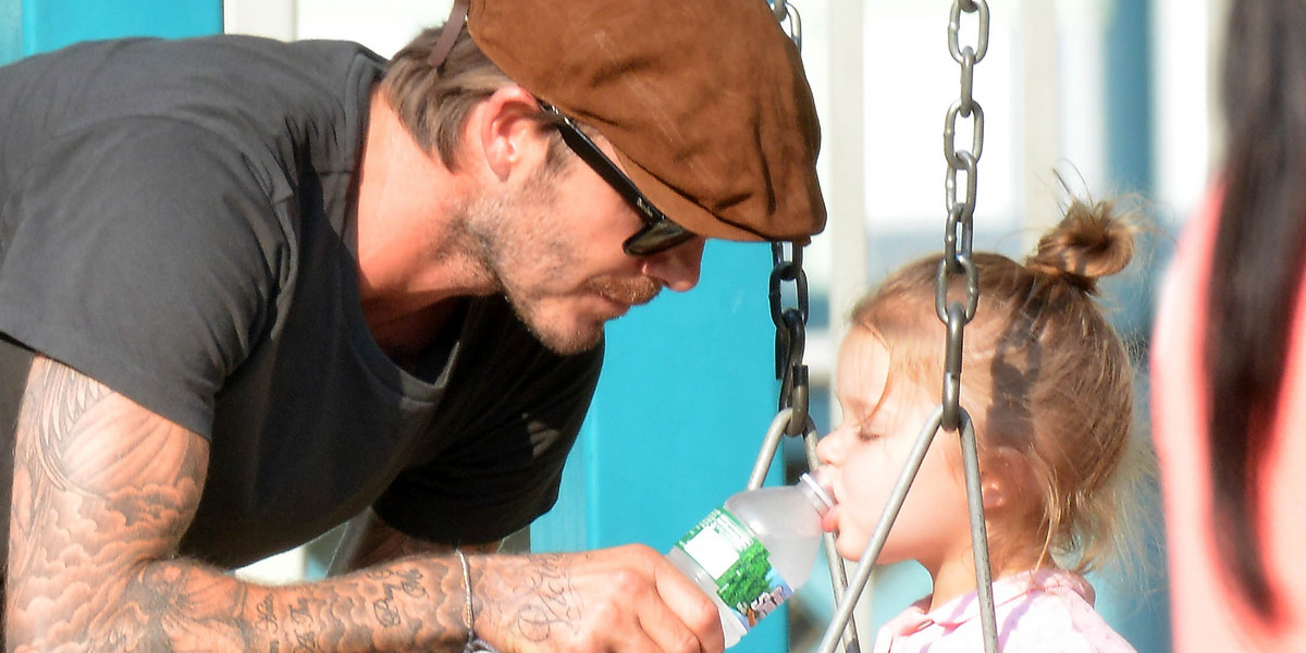 David Beckham z córką Harper Seven 